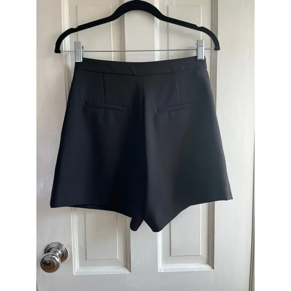 Gisel Milano New Javel Gold Buckle High Waist Shorts 🇮🇹 Sophisticated 40/XS - Picture 6 of 8